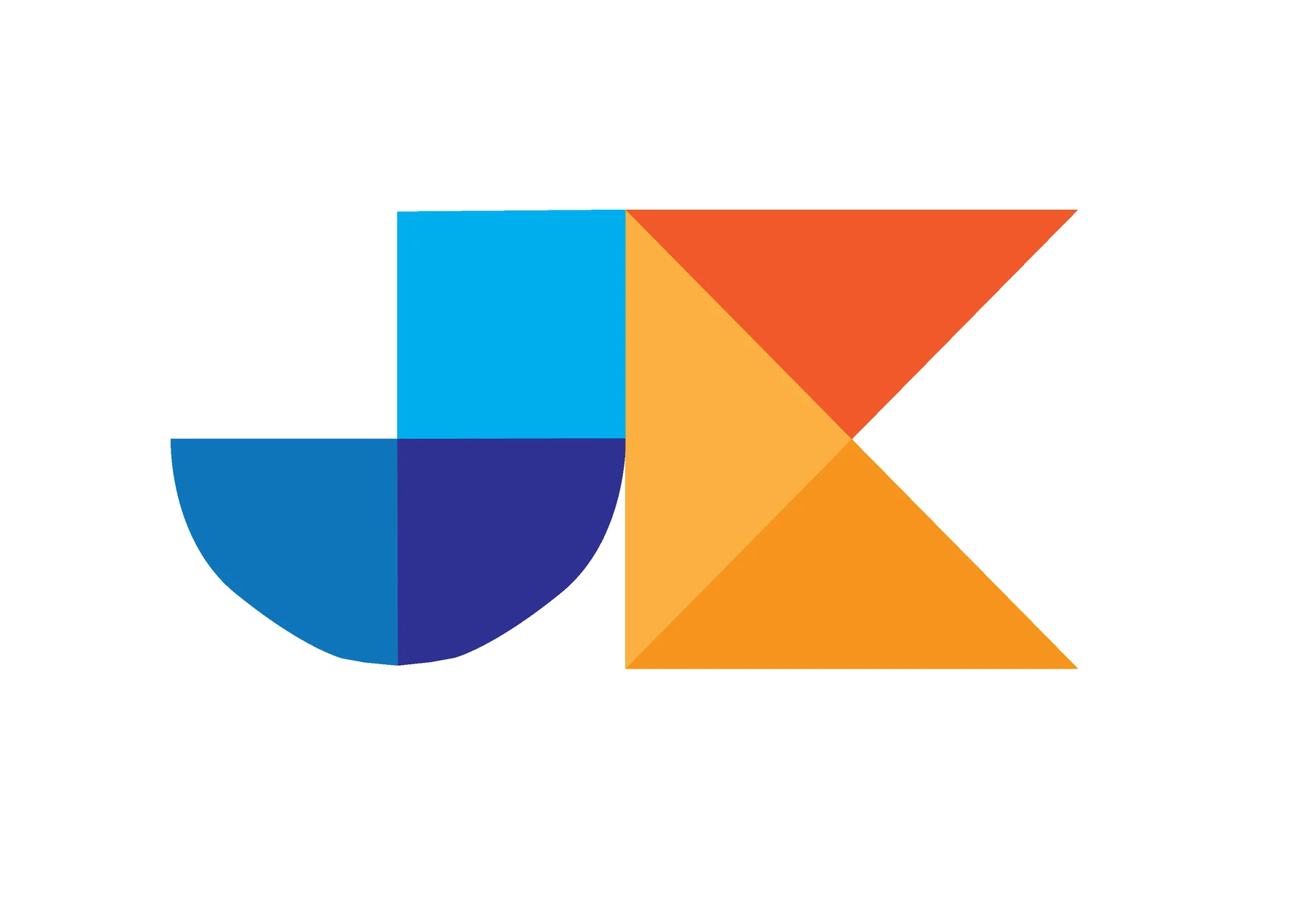 Geometric JK monogram designed by Jack Kiely